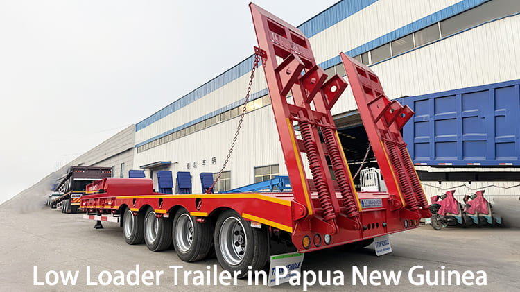 4 Axle 80 Ton Low Loader Trailer for Sale in Papua New Guinea