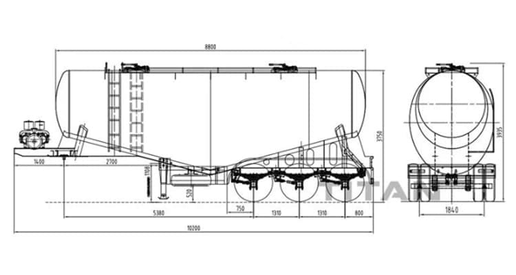 3 Axle Bulk Cement Tanker Trailer for Sale in Papua New Guinea