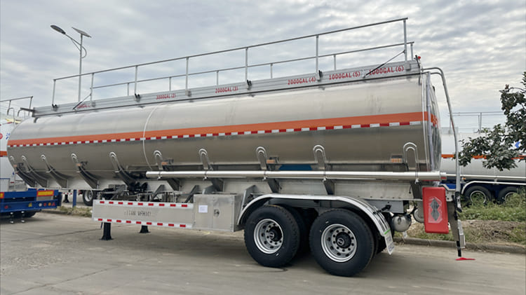 TITAN 2 Axle Aluminum Fuel Tanker Trailer for Sale in Papua New Guinea