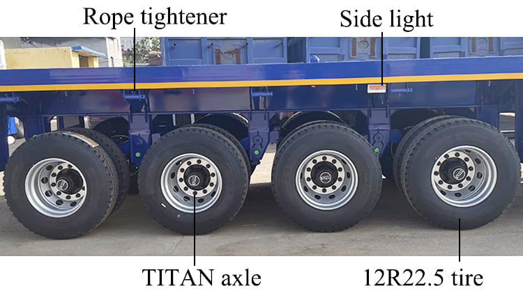 TITAN 80 Ton 40ft Flat Bed Semi Trailer for Sale in Papua New Guinea