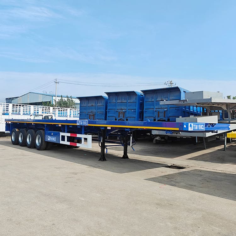 80 Ton 40ft Flat Bed Semi Trailer